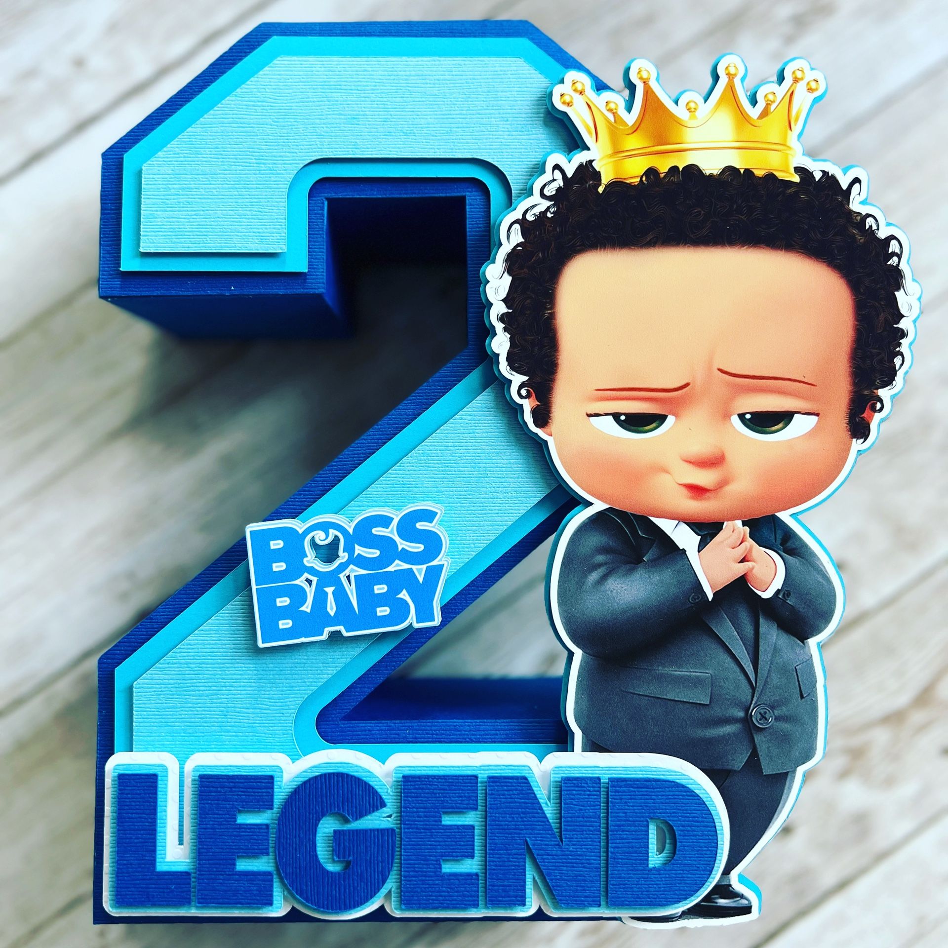 Boss Baby 3D Number Personalized
