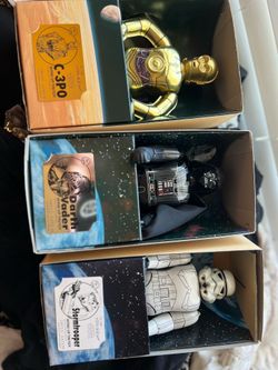 Star Wars Tin Age Collection Wind-Up Tin Toys — Complete Set of 3, Made in Japan