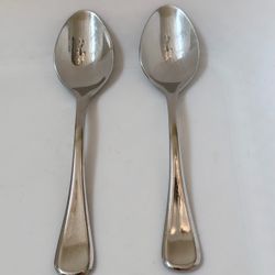 2pc Hampton Geneva-Glossy Soup Spoons 7 1/8” Stainless 18/10, 199, Bevel Front