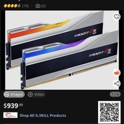 G.SKILL Trident Z5 RGB Series 64GB (2 x 32GB) 288-Pin PC RAM DDR5 6400 (PC5 51200) Desktop Memory Mo