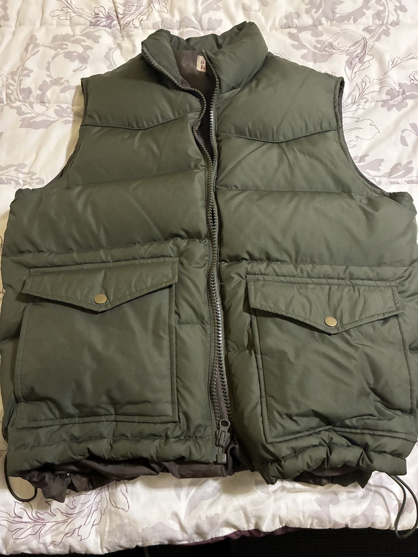 Men’s Green Down Feather Vest