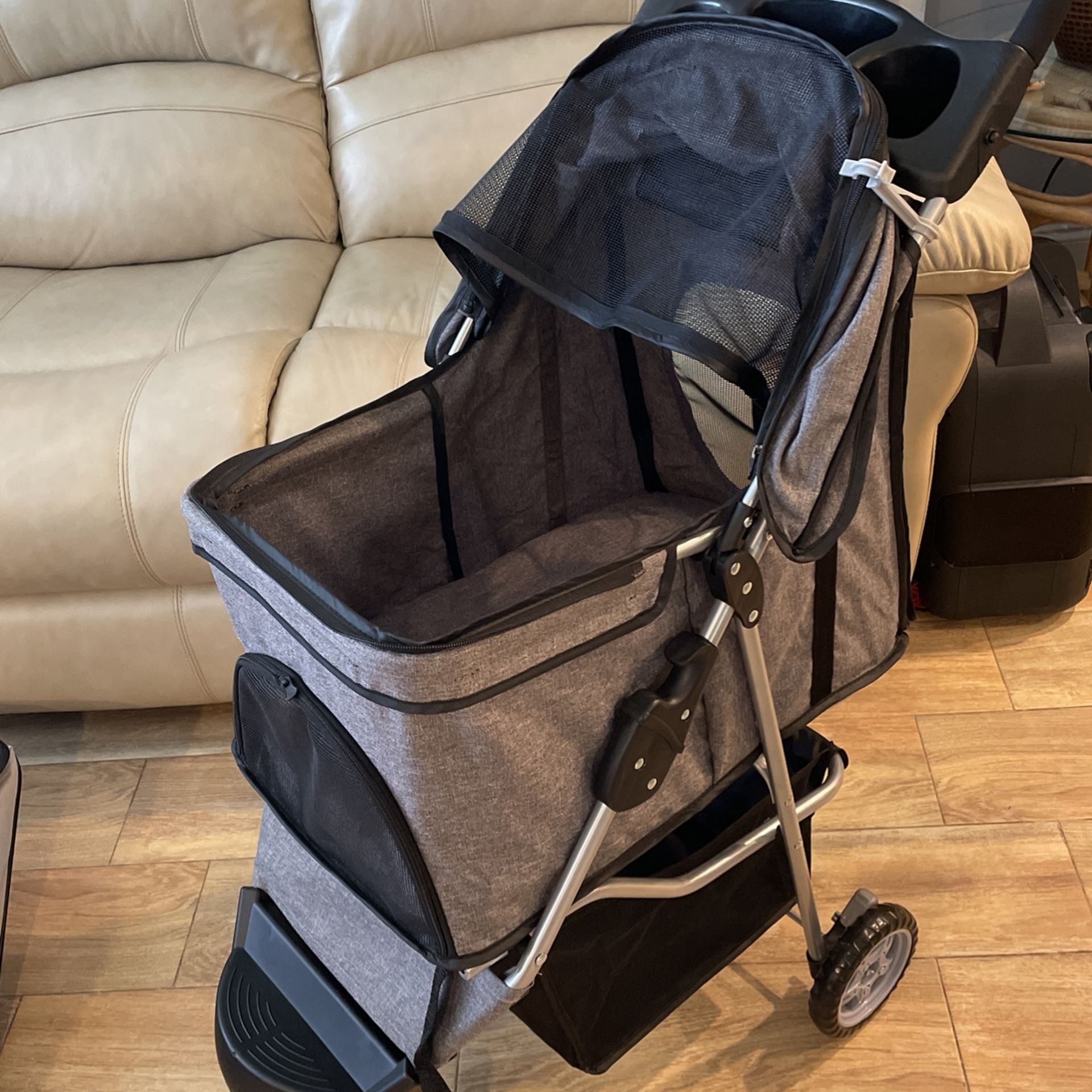 Gray Pet stroller