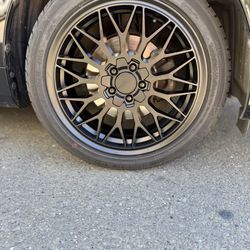 17" Matte Black Katana KR05 Wheels 5x114.3 5x100 & Tires Package Deal, WE FINANCE