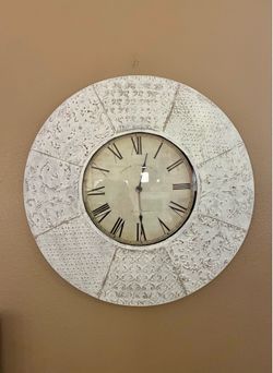 Large Vintage Style Wall Clock Farmhouse Decor