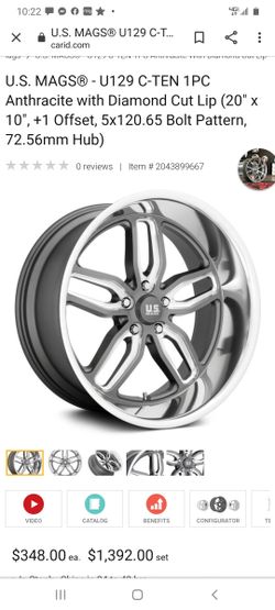 20x8 20x10 us mag c10 with tires