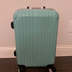 Carry on Luggage with TSA lock Tiffany blue