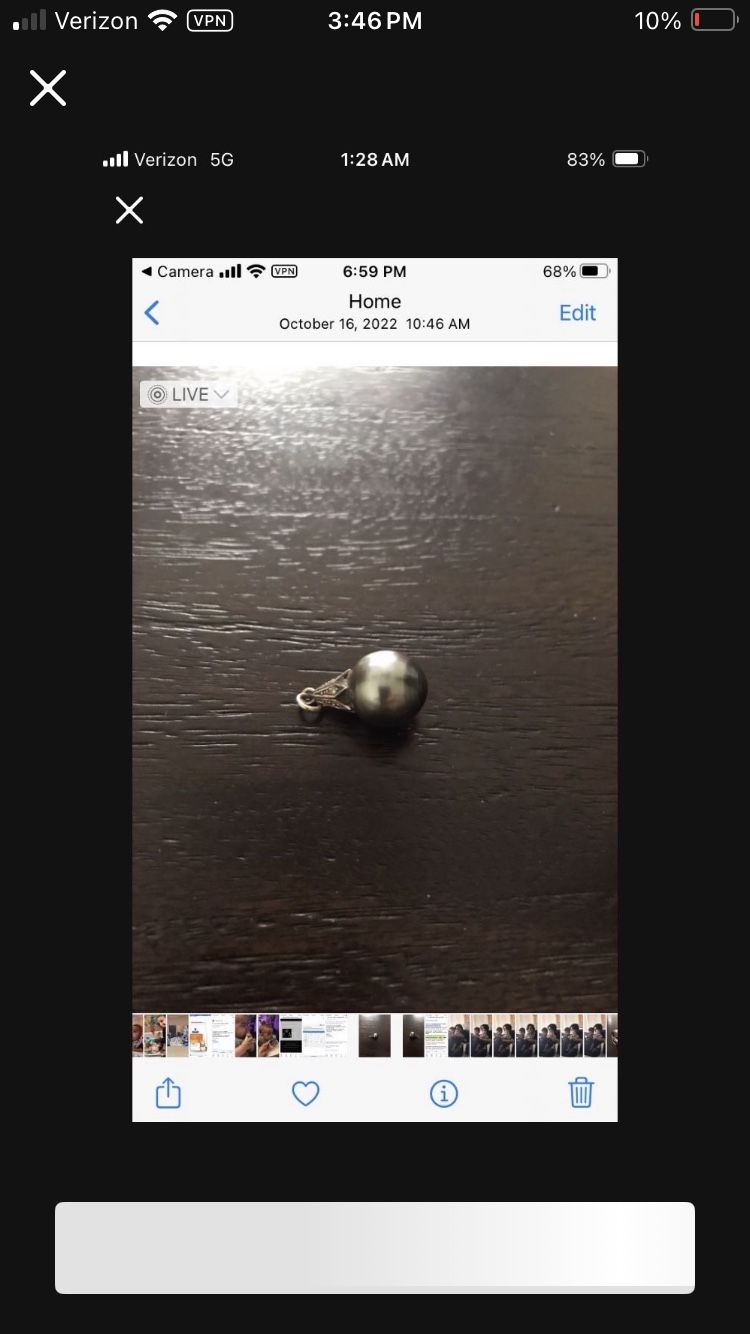 Natural Black Pearl Pendant