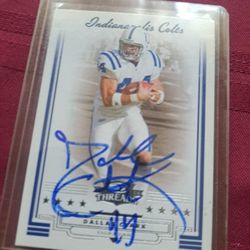 DALLAS CLARK #44 AUTOGRAPHED CARD
