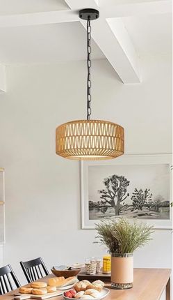 Rattan chandelier