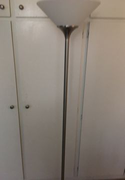 Stain nickel floor light
