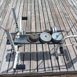 Weight Bench with weights 