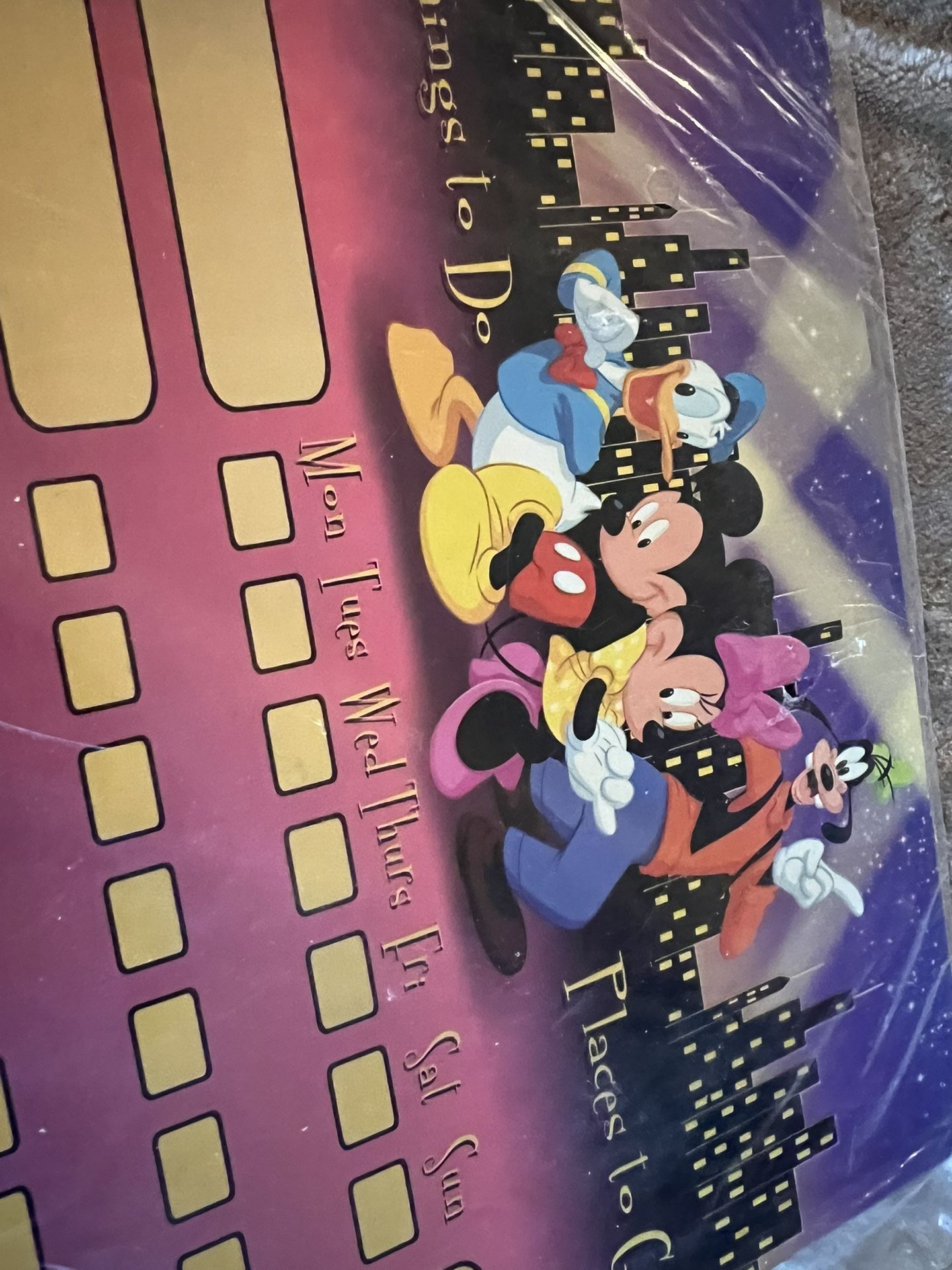 Vintage Disney Mickey Mouse & Friends Weekly Planner Board – Giftco 5472 – New, Unused.