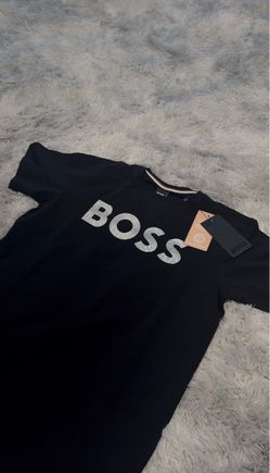 BOSS Silver Logo Shirt – Black