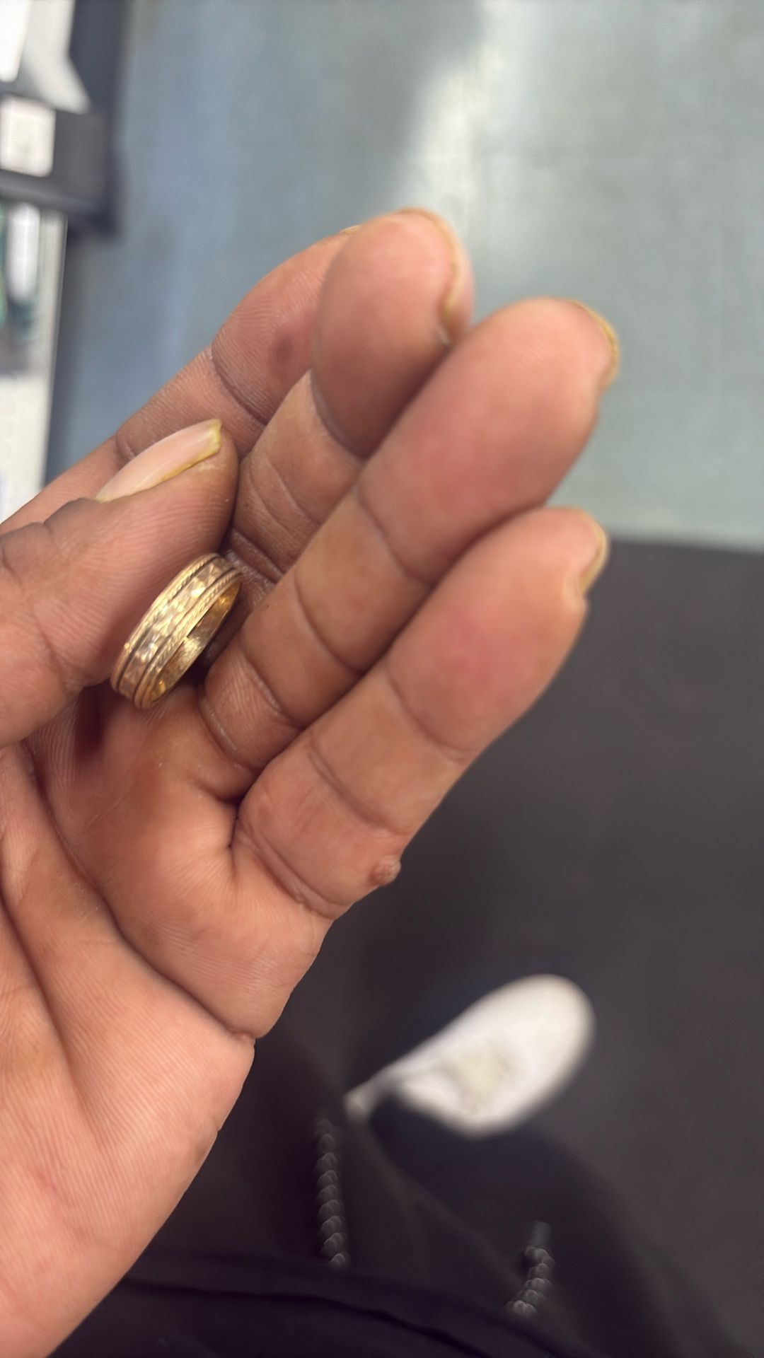 Diamond Cut Solid Gold Ring