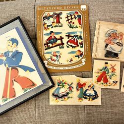 Vintage Mid Century Water Decals- New