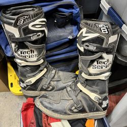 Tech 8 motocross Boots Men's Size 11 Black And White 
