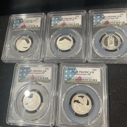 2010 S Gem Proof Complete Set National Park Quarters All Graded At PR69 