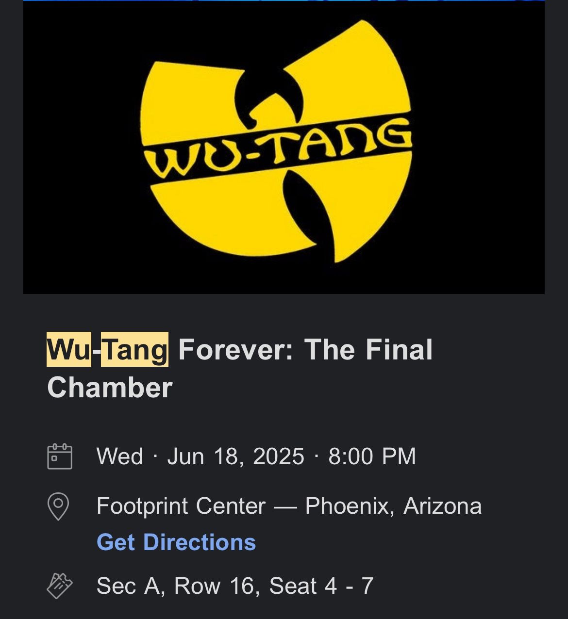 Wu Tang With Run The Jewels (1 Ticket)