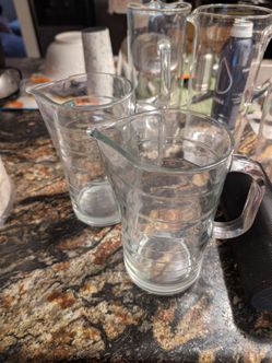 4 Glass Pitchers