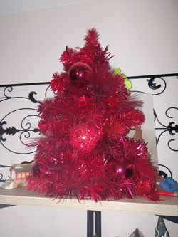2 Ft Artificial Red Tree
