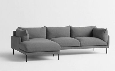 Moe’s Home Jamara Sectional — Charcoal Gray