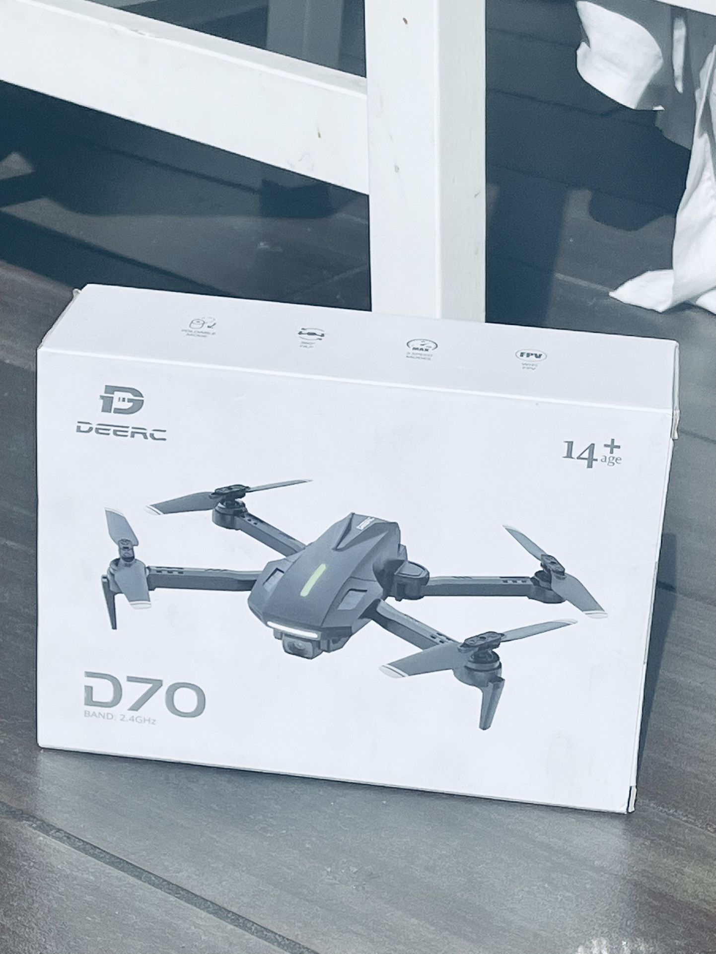 Brand new and sealed DEERC D70 Drone with Camera for Adults and Kids, 720P WIFI FPV RC Quadcopter with Real-Time Transmission, Altitude Hold, All Func