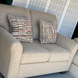 New Set of  2 Loveseat Color Beige Retail $2000