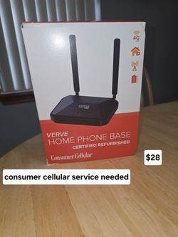 Consumer cellular service required to use verve home base.
Pick up in Harlingen, I live near Walmart