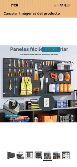 Slatwall Garage Wall Organizer Panels