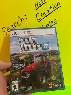 Like-NEW DISC Farming Simulator 22 PS5 PlayStation 5 Video Game Farming Tractors Agriculture Crops Livestock Farm Equipment Simulator GIANTS Software