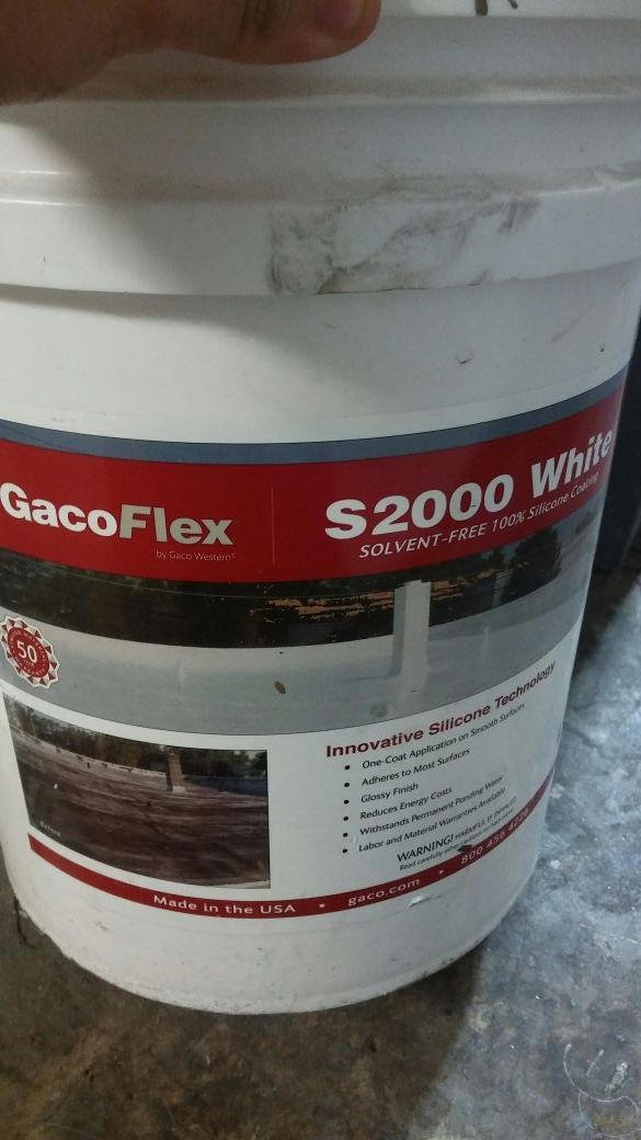 New 5 gallons gacoflex s2000 white solvent free 100% silicone coating