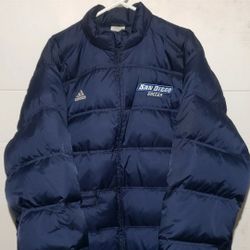 Vintage 2004 Adidas down filed puffer parka soccer jacket  mens size L 