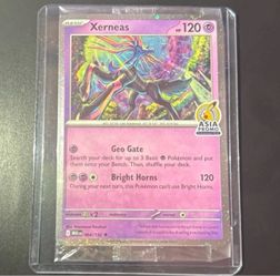 Xerneas 64/132 Asia Promo Mega Evolution Stamped 2025 released sealed Rev Holo