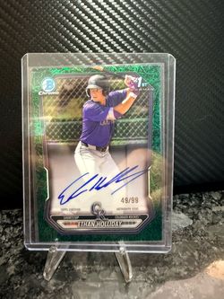 Ethan Holliday Bowman Chrome 1st Auto Green /99