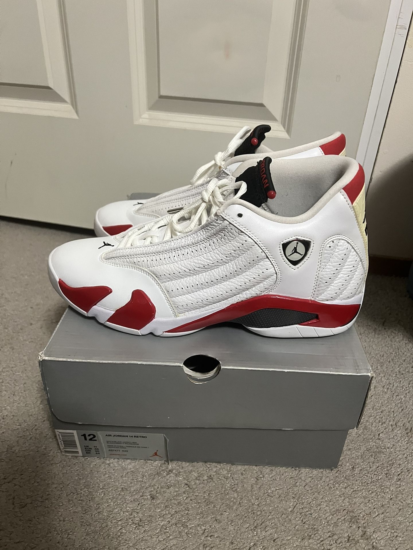 WORN ONCE JORDAN 14 CHERRY SIZE 12