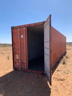 Red 40' High Cube Container — Used, Extra Height, Delivery Available