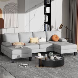Modern Gray Sectional Couch – Gently Used | $180 OBO  