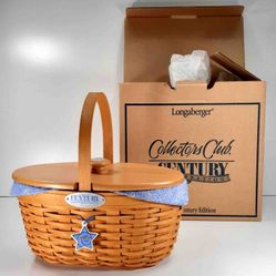 Longaberger 2000 Century Celebration Collectors Club Edition in Box,  Lid, Fabric, Liner 