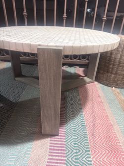 West Elm Mosaic Coffee Table (weathered gray)