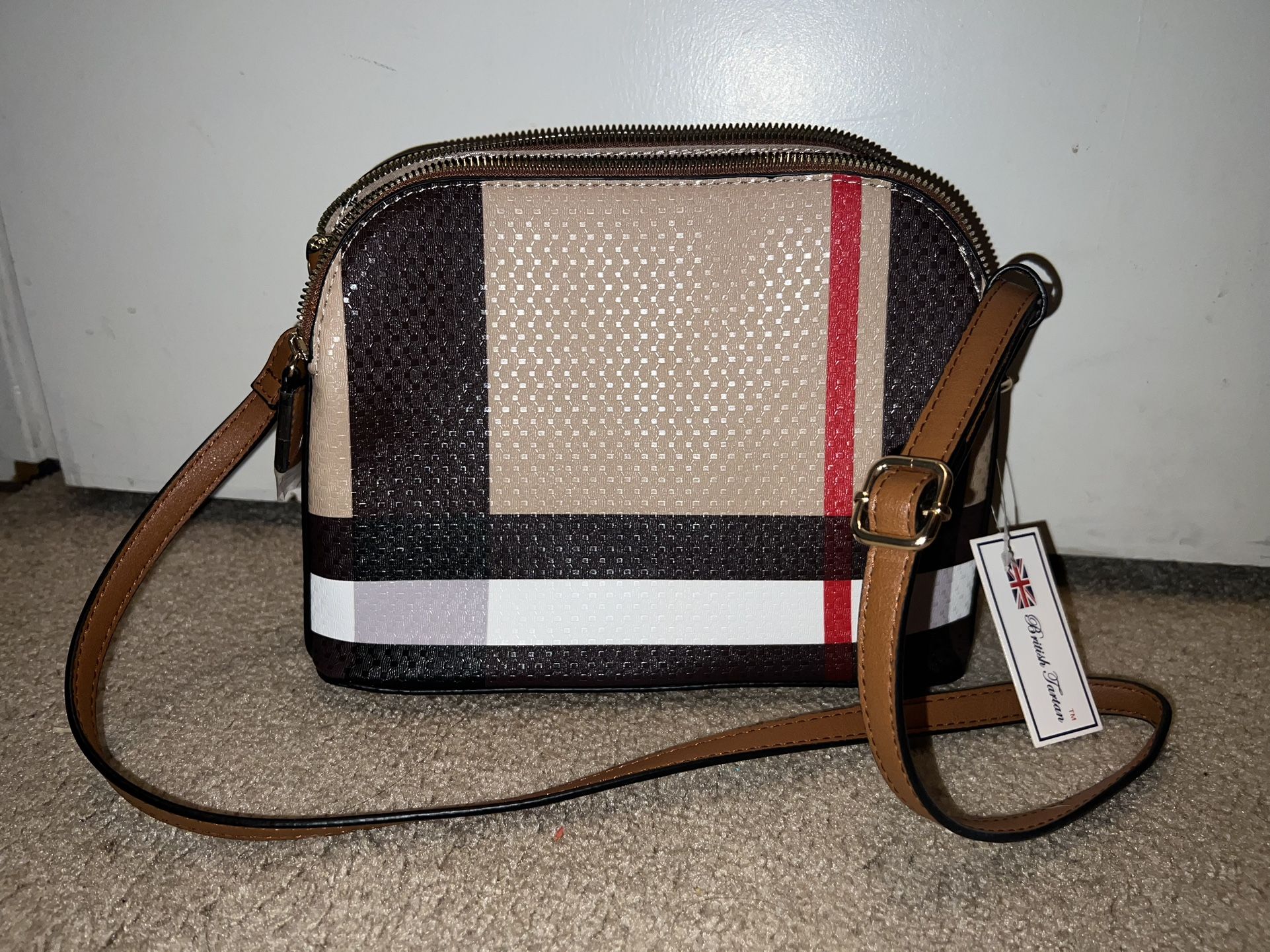 British Tartan Crossbody Purse