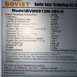 385W Boviet Solar Panels – Premium Quality – Only 15 Left