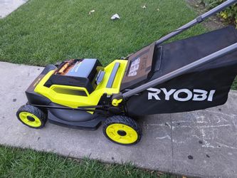 Good condition 40 volt Ryobi brushless 20" push lawn mower tool only $$110