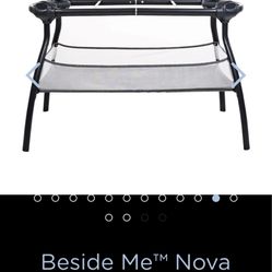 Beside Me™ Nova Bassinet with Stand-Charcoal Tweedqgg