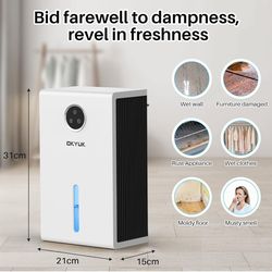 Dehumidifier, 95 oz dehumidifiers for home,1000 sq. ft Dehumidifiers for Bedroom with 7 Colors LED Light, Ultra Quiet & Auto Shut off dehumidifiers fo