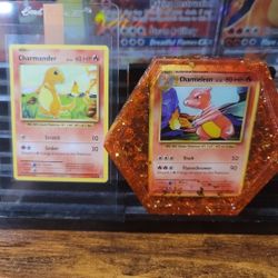 Charmeleon 010/108 XY: Evolutions in resin Handmade Coaster.