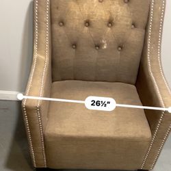 Cute Grey Chair With Nailheads 