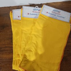 American MILLS THREE 3 Packs Of Flannel Cloths 100% Cotton New