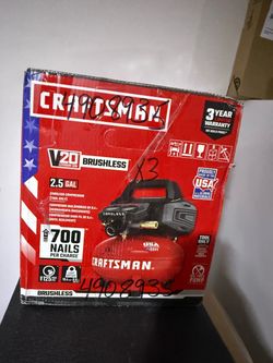 New CRAFTSMAN V20 2.5-Gallon Portable Electric Cordless 125 PSI Pancake Air Compressor