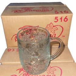 VTG 8 Pcs Princess House Fantasia 516 Crystal 9oz Coffee Tea Mugs