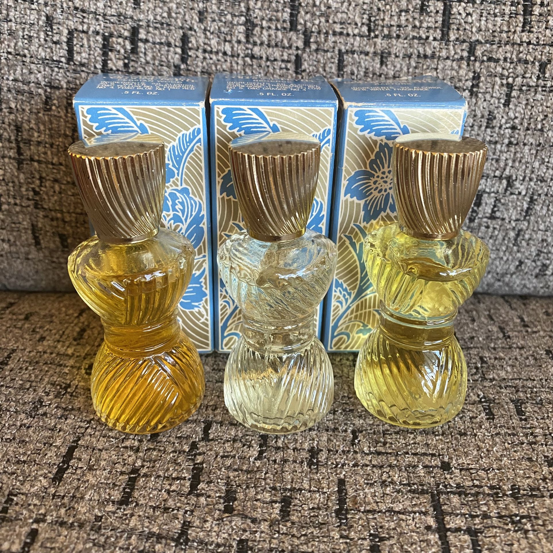 Lot of 3 Vintage AVON Anniversary Cologne Petite Persian Wood Regence Rapture